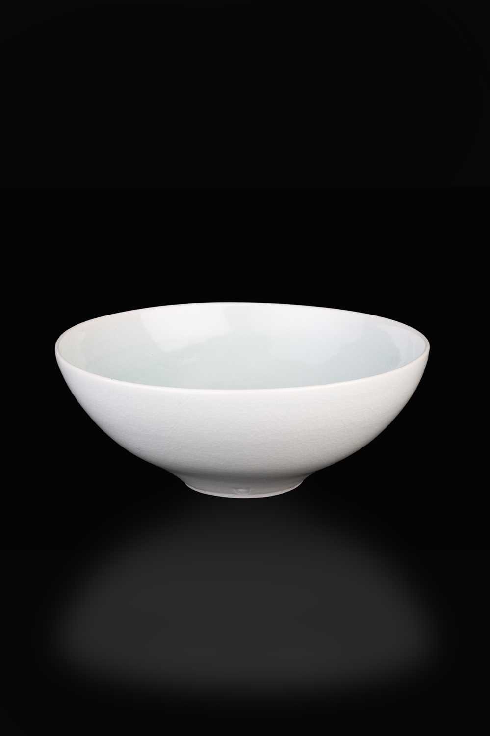 Edmund De Waal (b.1964) Bowl porcelain, with crackled celadon glaze impressed potter's seal 19.5cm