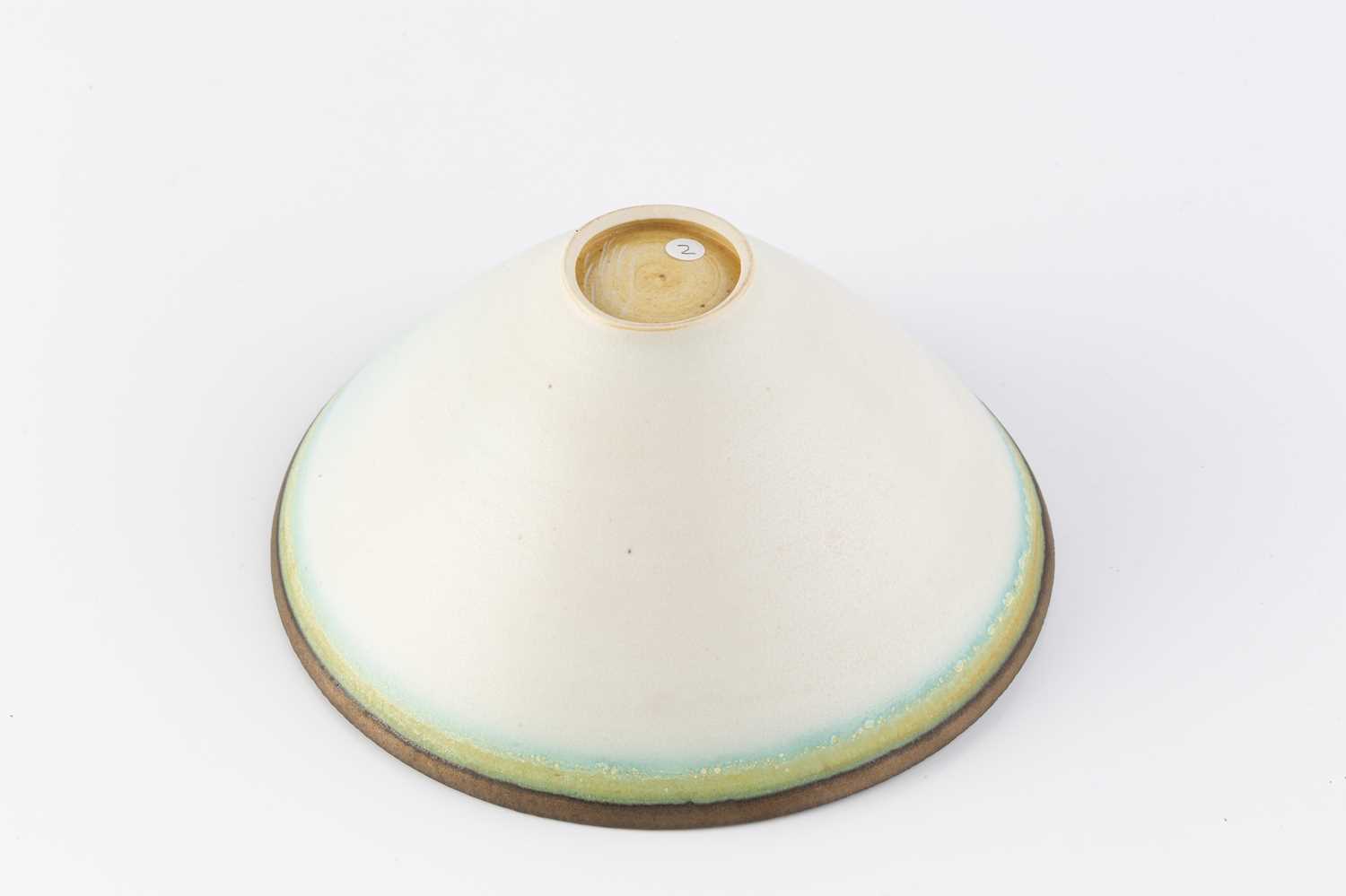 Peter Wills (b.1955) Bowl porcelain, with manganese and green bands to rim signed and with impressed - Image 3 of 4