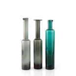 Nanny Still (1926-2009) for Riihimaen Lasi Oy Three bottle vases glass each signed tallest 34cm high