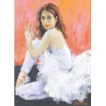 Muriel Barclay (Contemporary) Hand Gesture signed (lower right) oil on canvas 51 x 37cm.