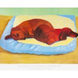 David Hockney (b.1937) Dog Paintings, 1995 for Salts Mill off-set lithograph 53 x 64cm, unframed.