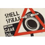 George Bissill (1896-1973) Three preliminary studies for Shell Spirax adverts pencil and ink largest
