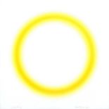 Peter Sedgley (b.1930) Yellow Ring, 1970 signed, titled, and dated in pencil (lower) acrylic 67 x