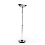 Manner of Franco Albini Art Deco style floor lamp, circa 1960 chrome 185cm high.