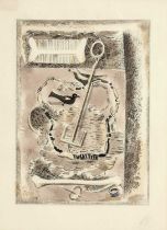 Paul Nash (1889-1946) Tokens signed with initials in pencil (in the margin) lithograph 25 x 18cm.
