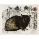 Elizabeth Blackadder (1931-2021) Cat and Flowers 11/50, signed and numbered in pencil (in the