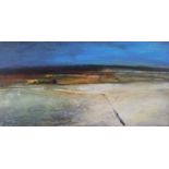 Neil Canning (b.1960) Atmospheric Landscape oil on board 34 x 68cm.