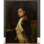 After Delaroche, a portrait of Napolean, signed and dated A.B. with date indistinct lower right, oil