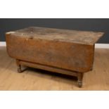 A 19th century mahogany drop leaf work table 153cm wide x 63cm deep x 72cm high From Wick Hall,