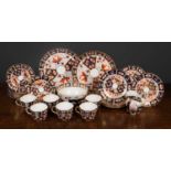 A Royal Crown Derby imari part teaset, pattern no. 2451, together with a continental milk jug and