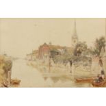 Albert Goodwin (1845-1932) ‘Abingdon 1885’, signed, watercolour, 34 x 51cm