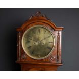 An antique mahogany longcase clock, the circular brass dial signed "John Waldron, 38 Cornhill,