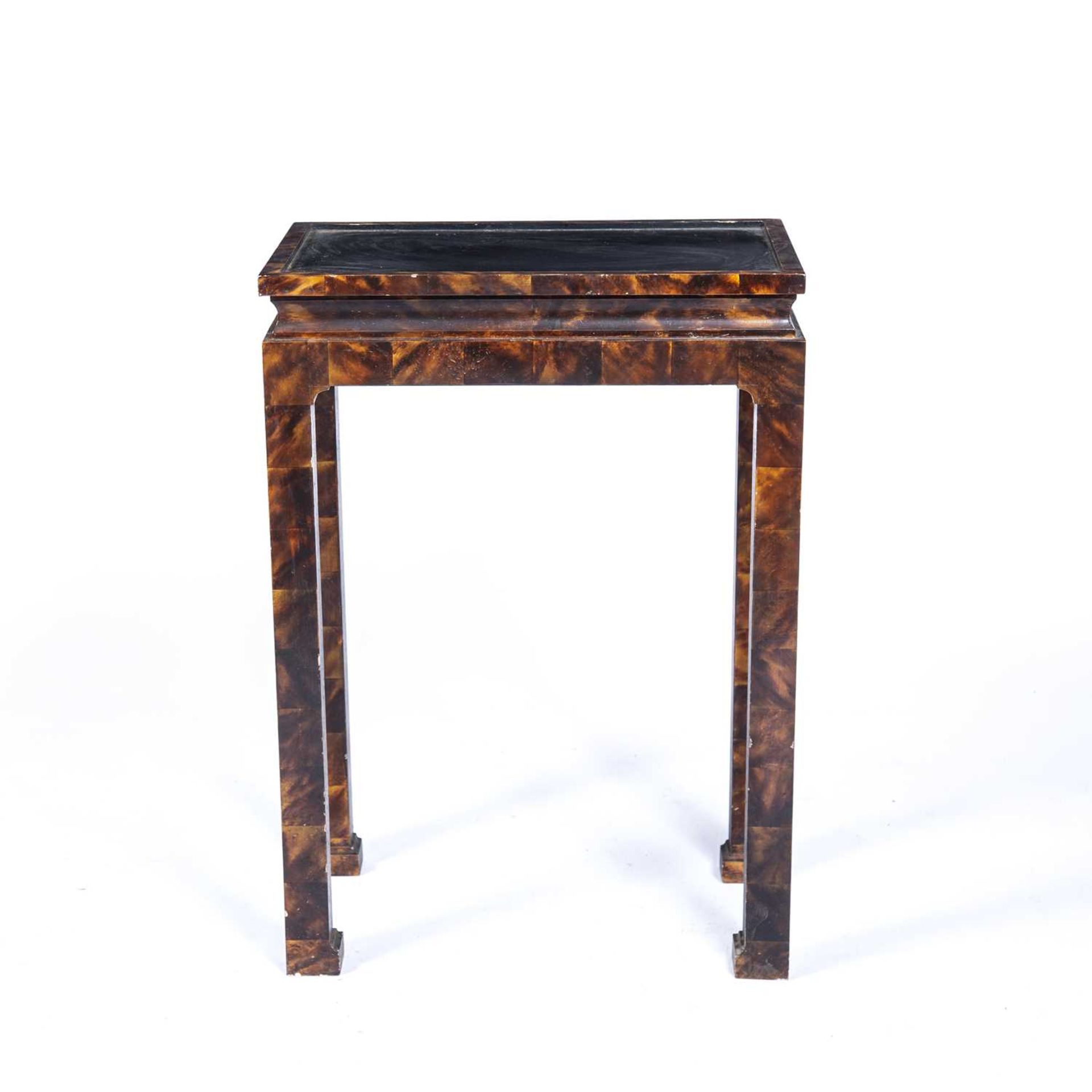 Faux painted tortoiseshell stand/side table in the Chinese manner, 51cm x 34cm x 71.5cm highSome - Image 4 of 5
