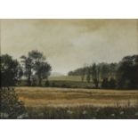 Trevor Clarke (20th Century School) 'Crops at Mapledurham', watercolour, initialled and dated 1988