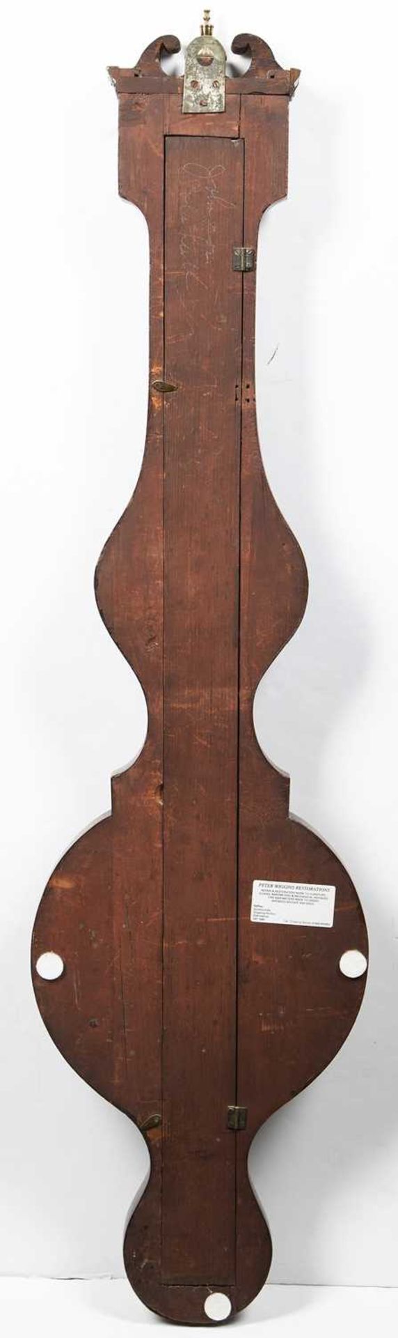 Mahogany barometer 19th Century, with silvered dials, marked Lillia, Bell Street, Birmingham, - Image 2 of 2