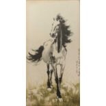 In the manner of Xu Beihong (1895-1953) 'Untitled horse', print, 69cm x 36cmOverall minimal scuffs