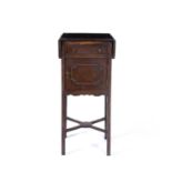 Mahogany drop leaf bedside cupboard Edwardian, 32cm wideLight wear and a few marks.