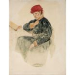 Attributed to John Frederick Lewis (1805-1876) 'Untitled study of a gentleman', watercolour,