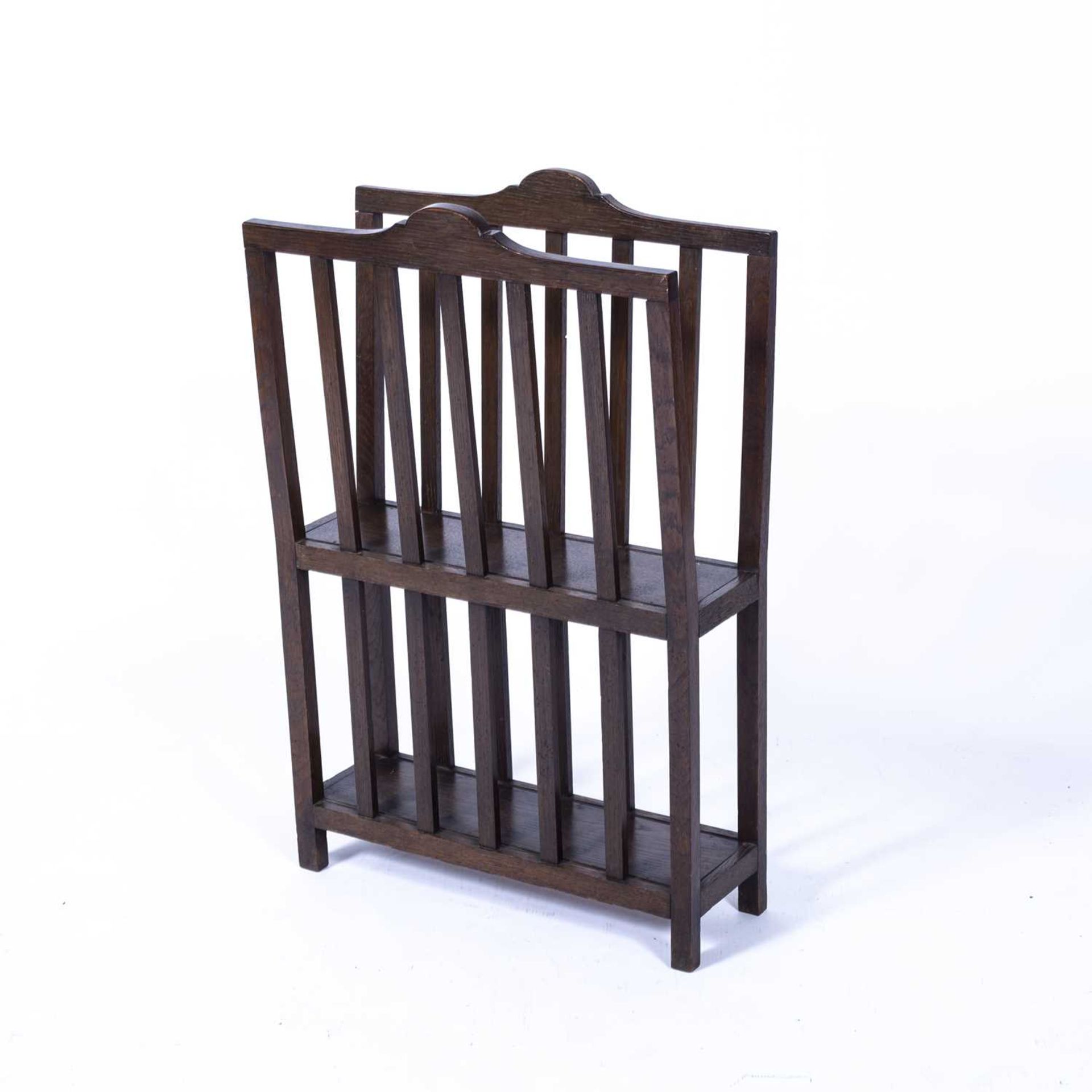 Arts and Crafts oak, magazine rack, circa 1910, 66cm x 46cmOverall good condition with minimal marks