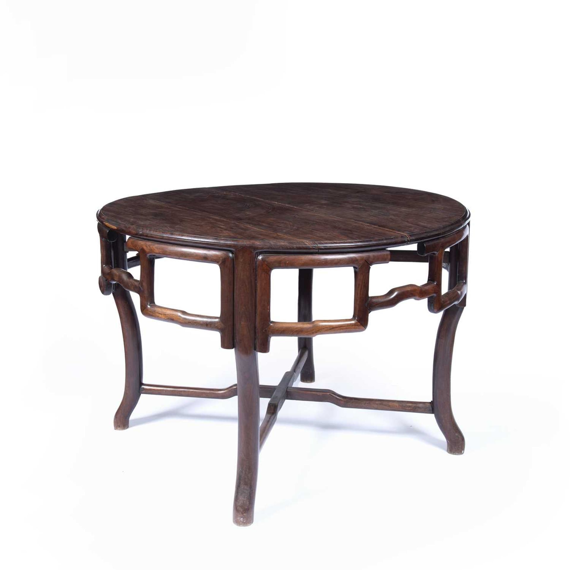 Blackwood centre table Chinese, 19th Century, on four shaped supports and with open frieze, 125cm - Image 2 of 4