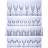 Collection of Waterford glassware 'Colleen' pattern, comprising six tumblers, six champagne glasses,