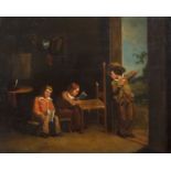 After David Wilkie (1785-1841) 'Untitled study of three young men' oil, signed lower left, 39cm x