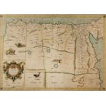 After Gerardus Mercator (1512-1594) Antiquarian map of 'Egypt and Lybia', with later hand coloured