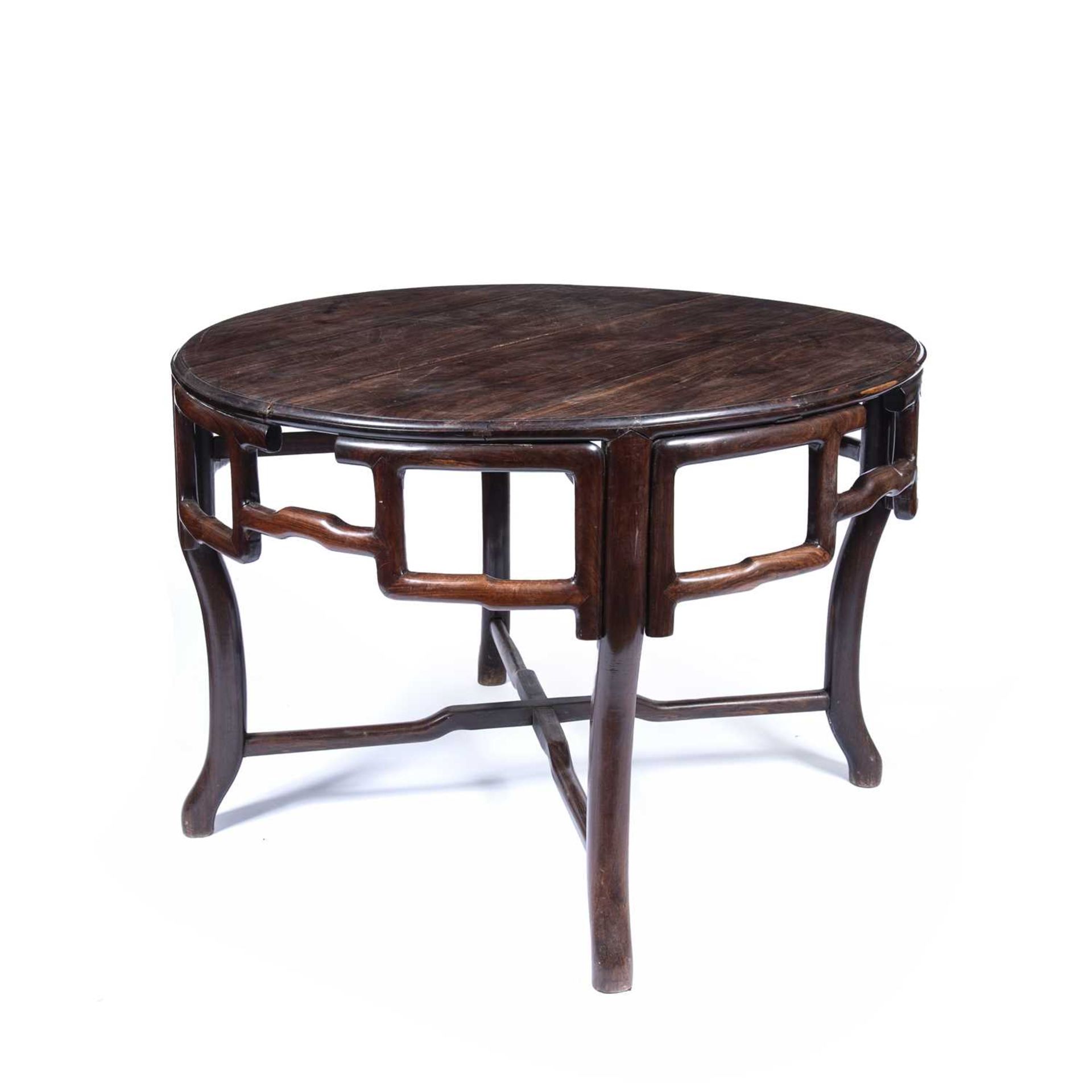 Blackwood centre table Chinese, 19th Century, on four shaped supports and with open frieze, 125cm - Image 3 of 4