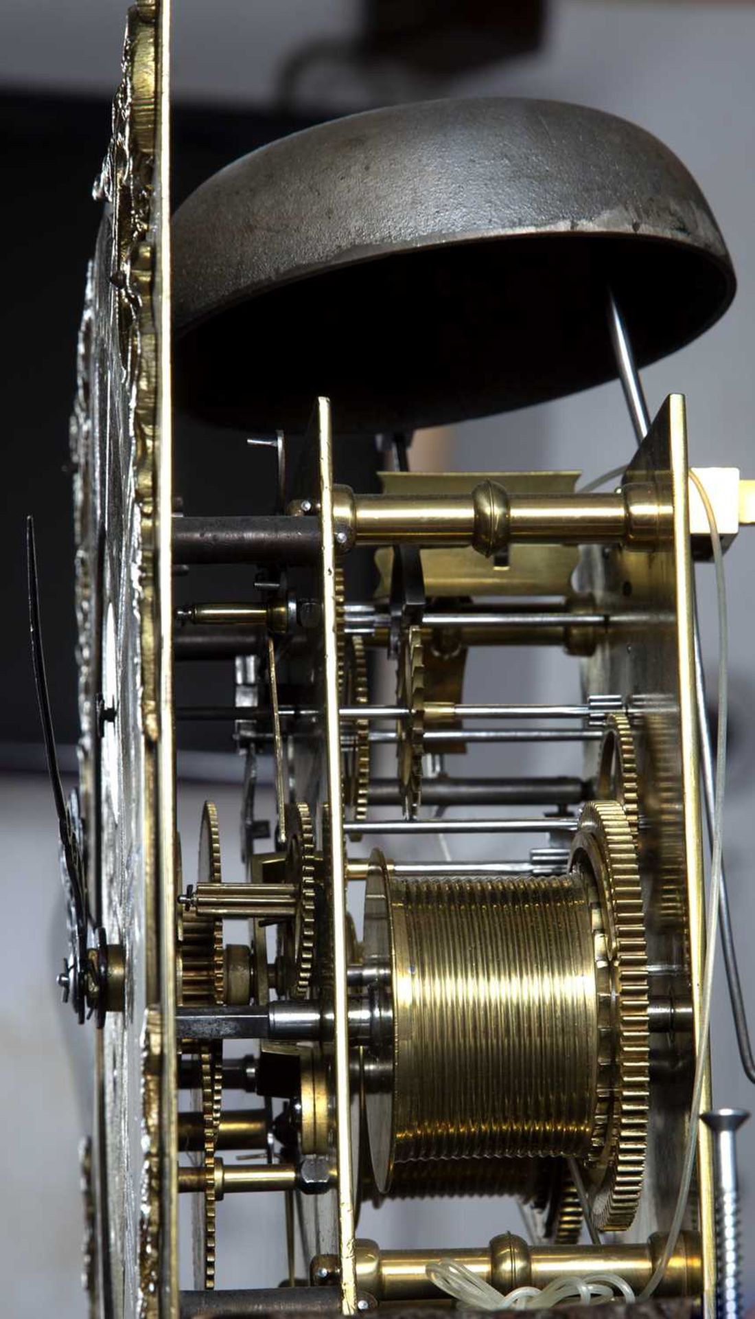 Helm of Ormskirk, mahogany longcase clock 18th Century, the just under 12 inch square brass dial - Image 2 of 3