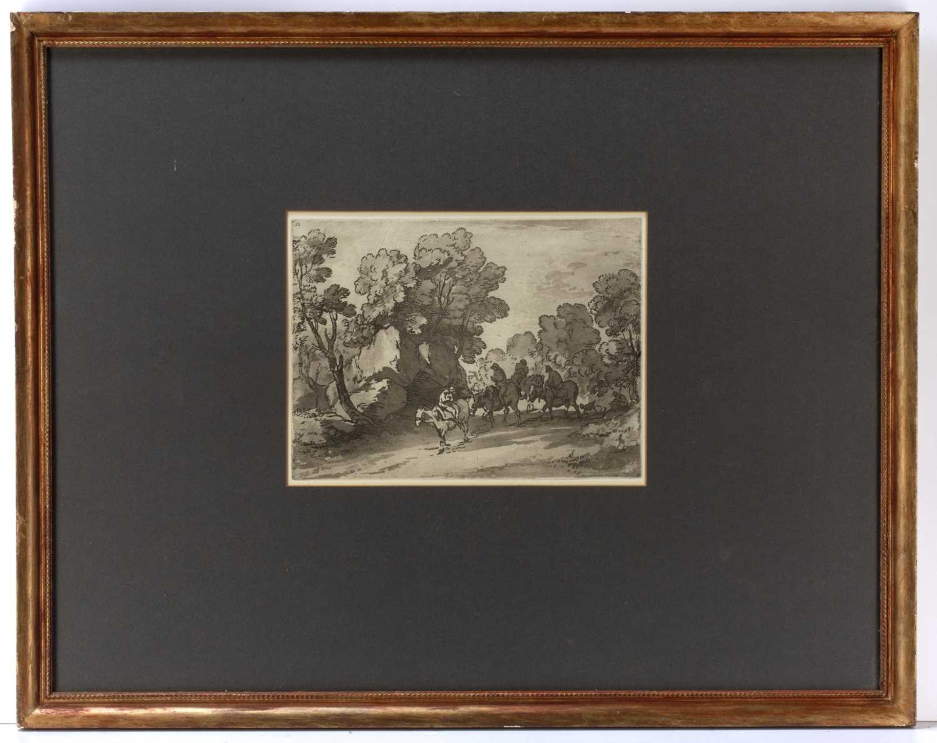 After Thomas Gainsborough (1727-1788) 'Wooded Landscape with Cows beside a Pool, Figures and - Image 4 of 9