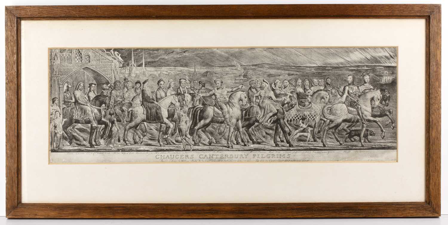 After William Blake (1757–1827) 'Chaucer's Canterbury Pilgrims', print, 19cm x 56cm, another - Image 5 of 9