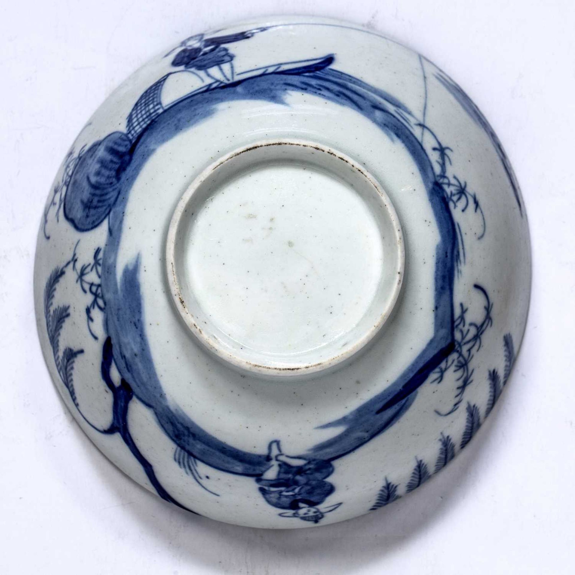 Bow bowl circa 1750-52, decorated with Crossed-Legged Chinaman pattern, 15cm across x 6.5cm high See - Image 5 of 5