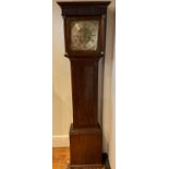 Samuel Whitchurch of Kingswood Longcase clock, oak, circa 1760-80, with engraved brass square