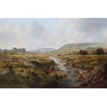 Robert Bertie Higgins (1943) Shane's Hill, Larne, Ballymena road, oil on canvas, signed, 61cm x 92cm