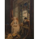 After Richard Westall (1765-1836) 'The Country Dowager' watercolour, unsigned, 61cm x 46cm and an