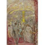 Jacquier (20th Century French School) 'Theatre des Variete Nana De Zola', watercolour, signed and