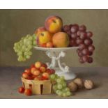 Gerald Norden (1912-2000) 'Untitled still life of fruit', oil on board, signed and dated 1983