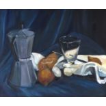 C Allen (20th Century British School) 'Untitled still life', oil on canvas, signed to the reverse,