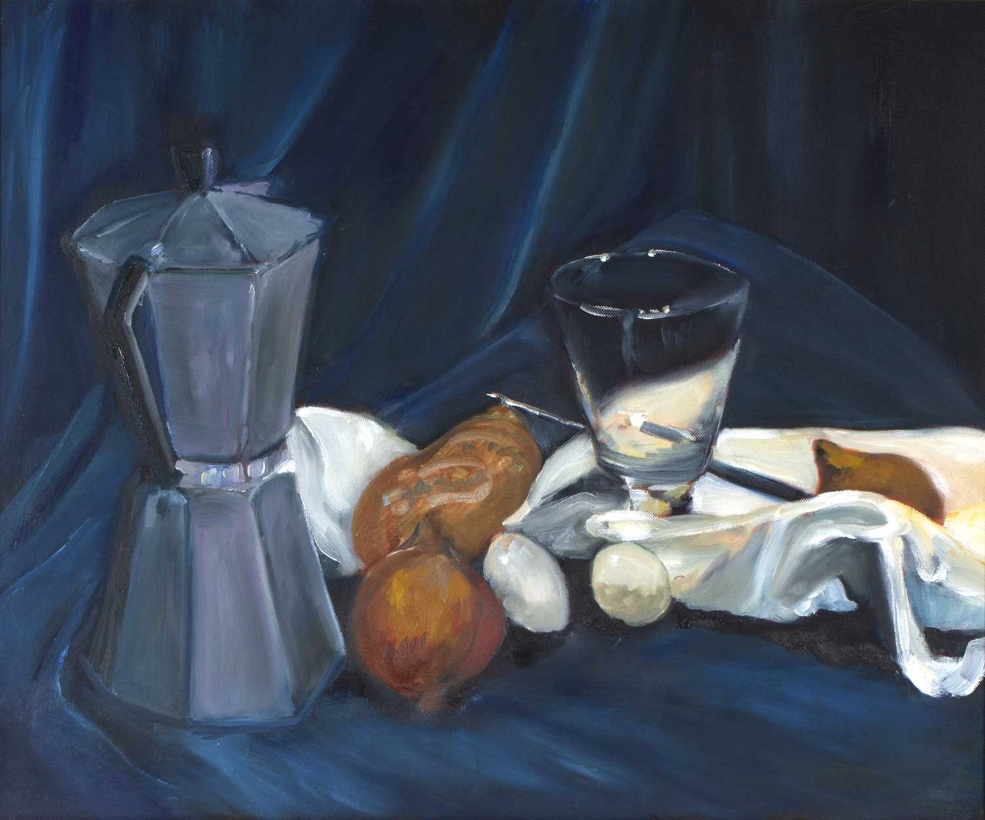 C Allen (20th Century British School) 'Untitled still life', oil on canvas, signed to the reverse,