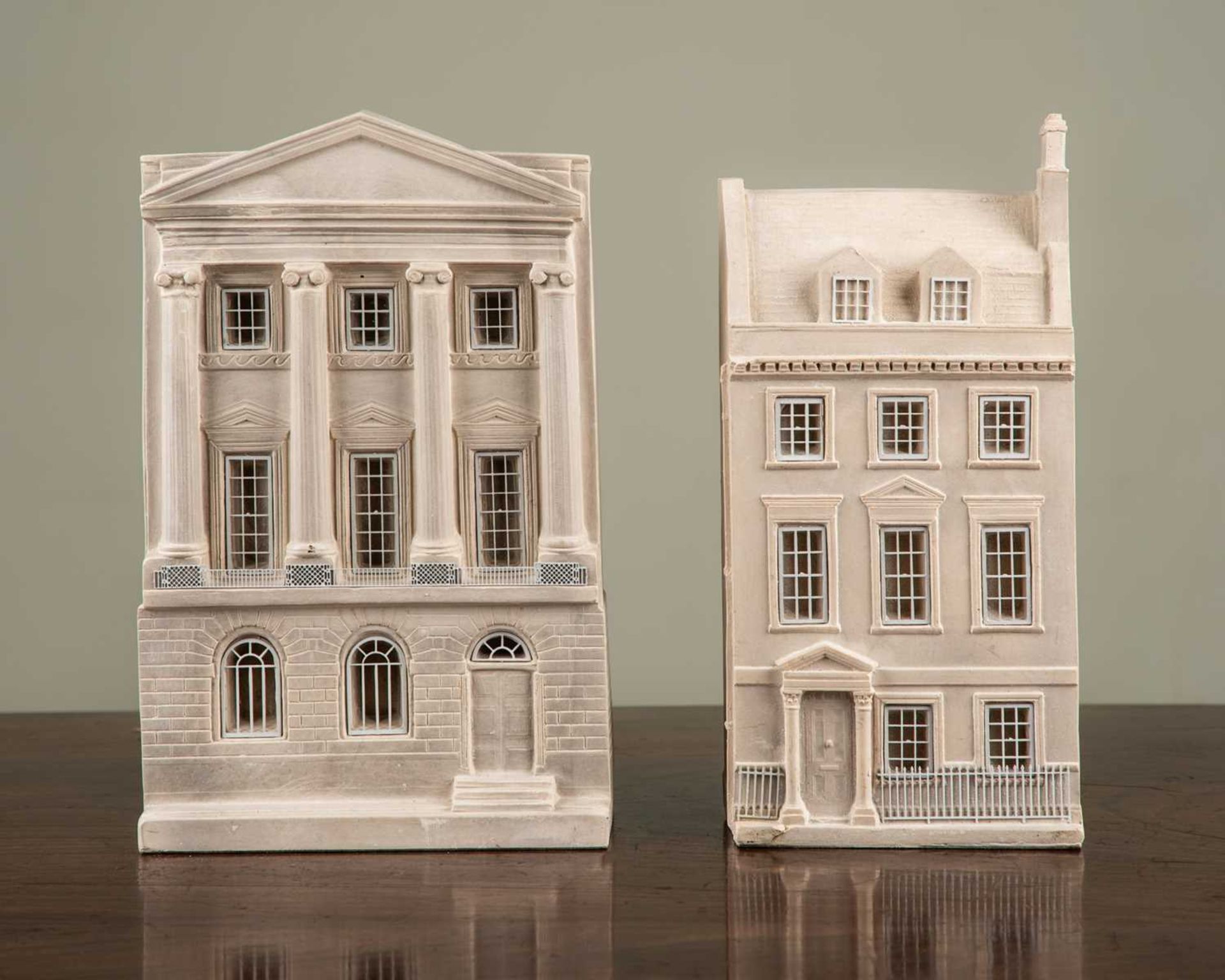 Two Timothy Richards cast plaster architectural models; one of Jane Austen's 'Georgian Bath'; the