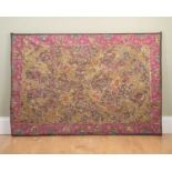 An oriental pink and gold ground sequin picture on frame, 145cm x 100cmSome of the sequins pulled;