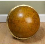A William IV 16 inch library terrestrial globe dedicated to Sir Joseph Banks and manufactured by