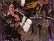 William Selby (b.1933) 'Quintet', oil on board, signed lower left ,17cm x 22cmOverall ok with