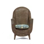 Sirrom Loom by Morris Wilkinson Furniture Ltd, Ireland wicker armchair, with plaque to the