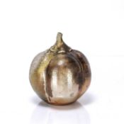 20th Century English School Studio pottery model of a pumpkin or gourd, unmarked, 13.5cm high