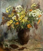 W. Schuenweger (20th Century School) 'Untitled still life of flowers', oil on canvas, signed lower