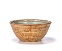 Richard Batterham (1936-2021) large bowl, with ash glaze to the interior of the bowl, 37cm across