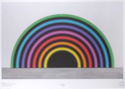 Ugo Rondinone (b.1964) 'Rainbow poster 2015', lithographic print, numbered 03029, unframed, 50cm x