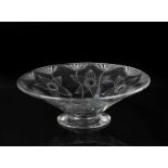 David Hammond (1931-2002) for Thomas Webb Glass cut glass bowl, decorated with flowers, acid