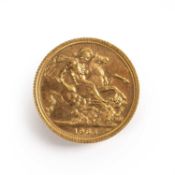 Elizabeth II sovereign dated 1965, 8g approx overallOverall wear and scuffs, some scratches, wear
